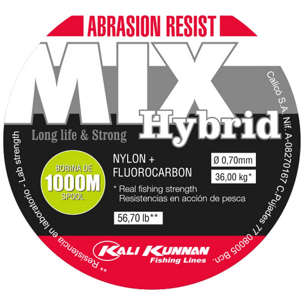 Kali Kunnan Mix Hybrid Monofilament 1000 M Durchsichtig 0.900 mm von Kali Kunnan