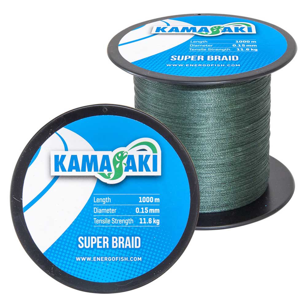Kamasaki Super 1000 M Braided Line Silber 0.150 mm von Kamasaki