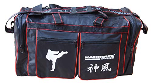 KAMIKAZE Tasche für Meisterschaften oder Kurse, 63 x 26 x 30 cm, Schwarz oder Rot (Schwarz, Groß) von Kamikaze