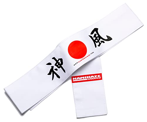 Kamikaze Hachimaki (Stirnband) - Aufgehende Sonne, Weiss, 7 x 110 cm von Kamikaze