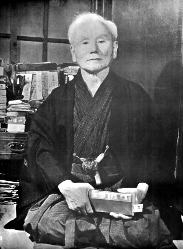 Kamikaze Poster Master Gichin Funakoshi, Black And White, 45X60 cm by Kamikaze von Kamikaze