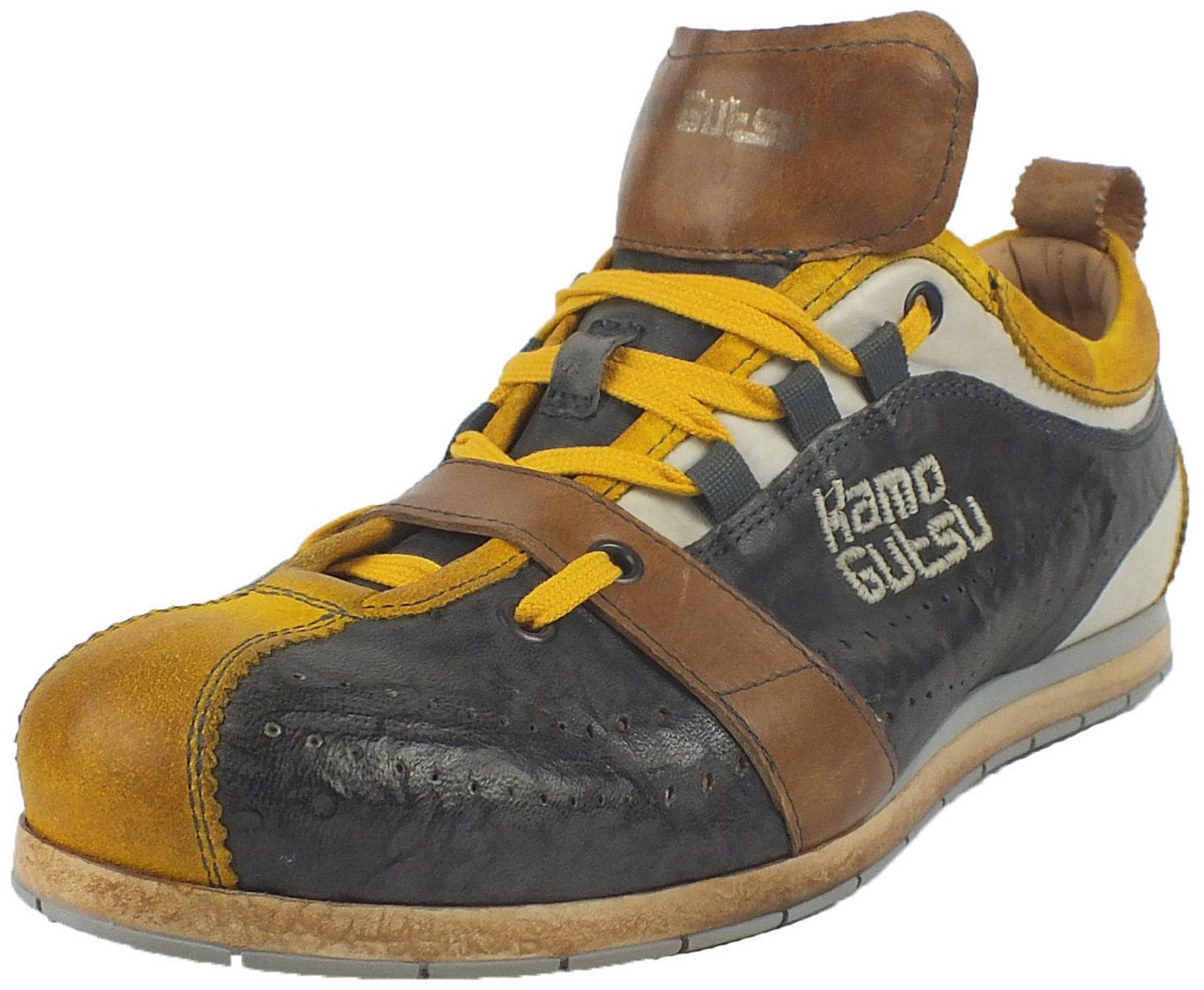 Kamo-Gutsu Herren Leder Sneaker Sneaker Wechselfussbett von Kamo-Gutsu