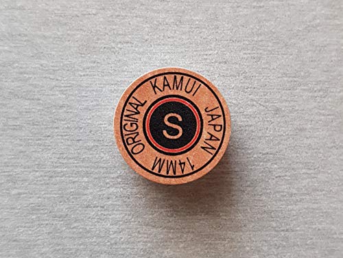 Kamui Original Billardqueue-Spitzen laminiert 10 Schichten Billard Zubehör Größe 14mm Härte Version S von Kamui Brand