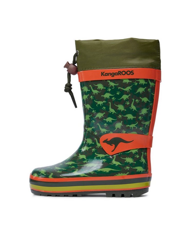 KangaROOS Gummistiefel K-Rain 18244-000-8062 Military Green/Dino Gummistiefel von KangaROOS