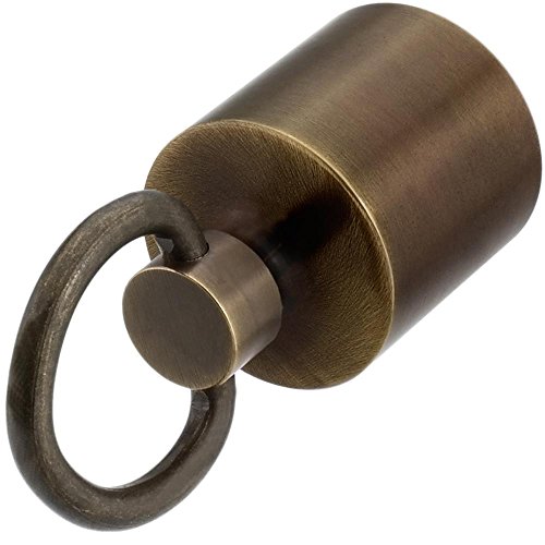 Kanirope® Seilendkappe mit Ring Bronziert für ø28mm- ø30mm Handlaufseile Absperrseile Treppenseile von Kanirope