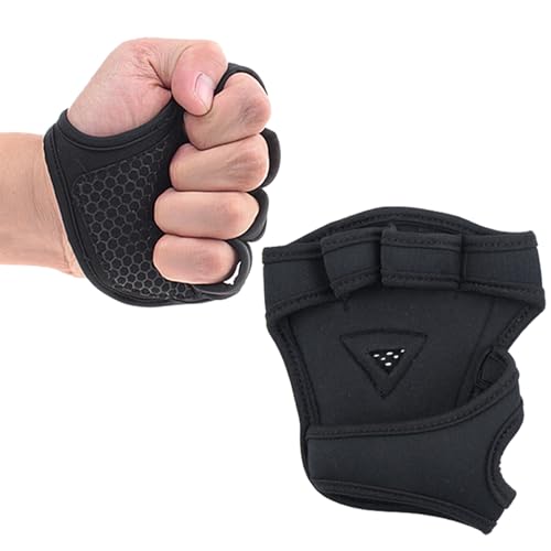 Kaohxzklcn Vier-Finger-Fitness-Handschuhe, atmungsaktiv, rutschfest, Silikon, für Herren und Damen, Gewichtheben, Bodybuilding, Workout-Handschuhe, 2 Stück von Kaohxzklcn