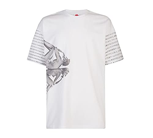 Kappa Authentic HB ERIT T-Shirt, Weiß, Standard, Unisex, Erwachsene von Kappa