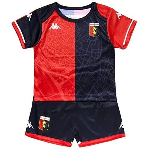 Kappa Baby-Kinder Kombat Kit Genoa FC Trainingsanzug, Blau/Rot/Weiß, 12 Meses von Kappa