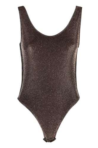 Kappa Eily 222 Banda Sparkle Bodysuit T-Shirt, Bronze/Schwarz, Standard für Damen von Kappa