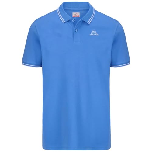 Kappa Ezio 2 Poloshirt für Herren, bequem und stilvoll, Blau/Ultramarin/Weiß, Größe XL von Kappa