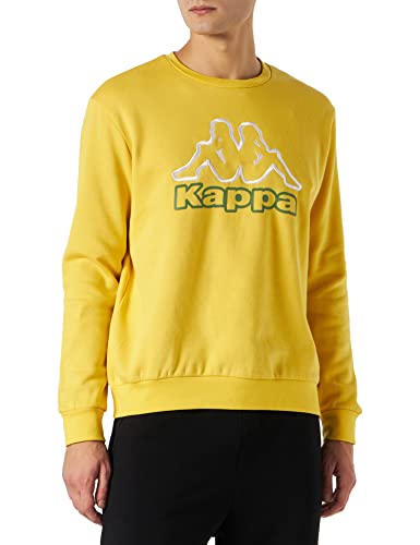 Kappa Herren Cidan Logo Sweatshirt, gelb, L von Kappa