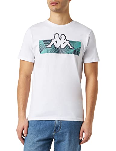 Kappa Herren Eryx Graphik Tshirt, weiß, XL von Kappa