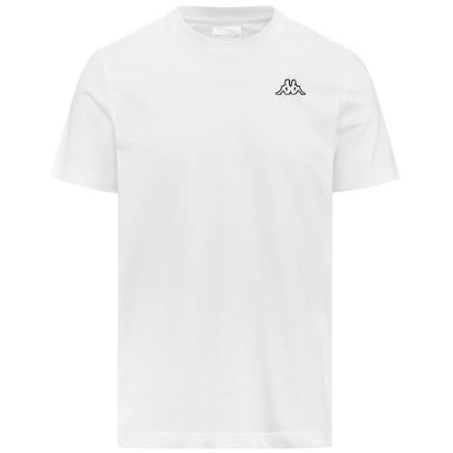 Kappa Herren Logo Cafers Slim T-Shirt, Weiß, L von Kappa