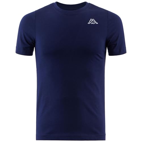 Kappa Herren Logo Cafers Slim T-Shirt, blau, XXL von Kappa