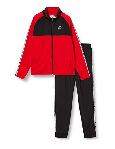 Kappa Jungen Bambino Trainingsanzug, schwarz/rot, M von Kappa
