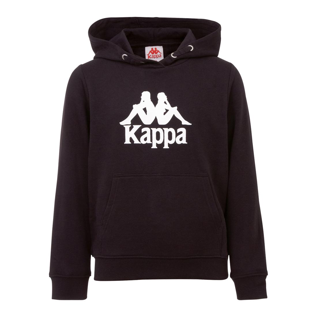 Kappa Unisex Hooded Sweatshirt Kids Kapuzenpullover Hoody 705322J Schwarz von Kappa
