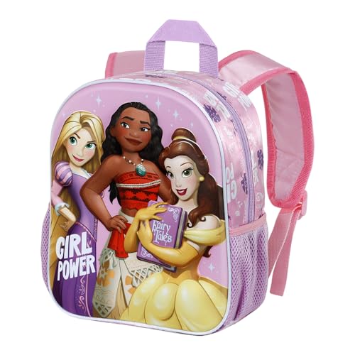 Disney Prinzessinnen Power-Kleiner 3D Rucksack, Lila, 26 x 31 cm, Kapazität 8,5 L von Disney