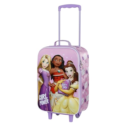 Disney Prinzessinnen Power-Soft 3D Trolley-Koffer, Lila, 17 x 33 x 52 cm, Kapazität 26 L von Disney