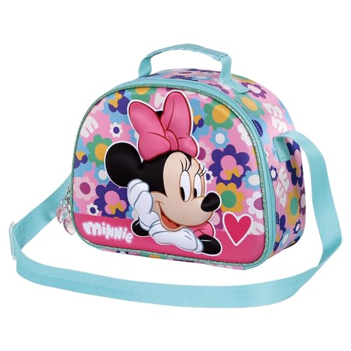 Disney Unisex Kids Minnie Maus Heart-3D Frühstückstasche, Rosa, 25,5 x 20 cm von Disney