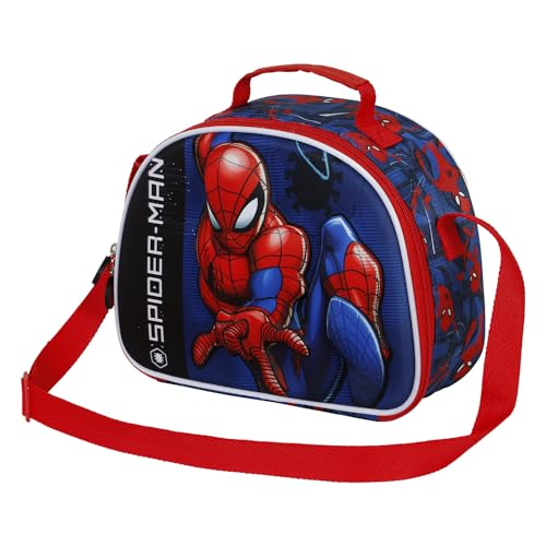 Spiderman Speed-3D Frühstückstasche, Rot, 25,5 x 20 cm von Marvel