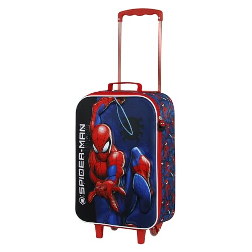 Spiderman Speed-Soft 3D Trolley-Koffer, Rot, 17 x 33 x 52 cm, Kapazität 26 L von Marvel