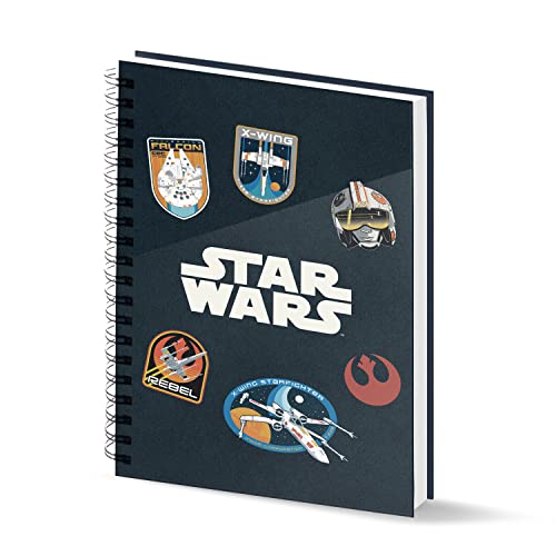 Star Wars Pilot-A4 Notizbuch Rasterpapier, Schwarz von Karactermania