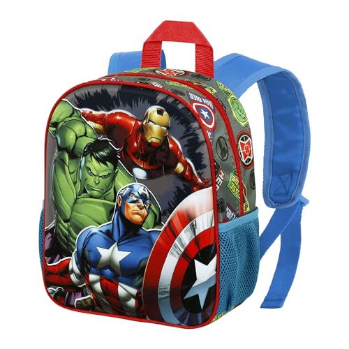 The Avengers Invencible-Kleiner 3D Rucksack, Mehrfarbig, 26 x 31 cm, Kapazität 8,5 L von Marvel