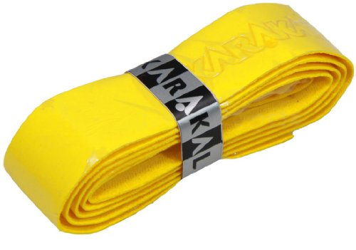 Karakal Ersatzgriff, Kunststoff, für Tennis-/ Squash-/ Badminton-Schläger, erhältlich in verschiedenen Farben, gelb, 6 Grips von Karakal
