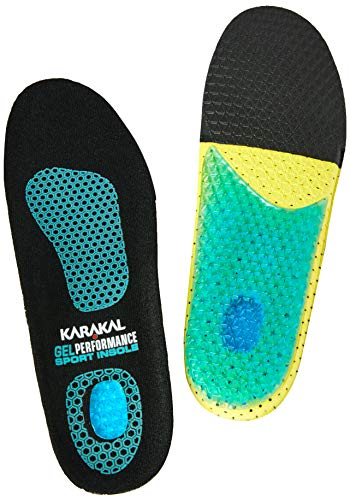 Karakal Insole Sport-Einlegesohle, Schwarz/Gelb, Size 38-39 von Karakal