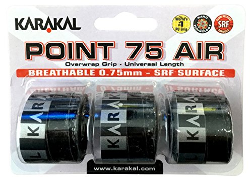 Schwarzes Luft-Griffband im 3-er-Pack von Karakal Point 75 von Karakal