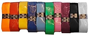 Karakal, Griffband / Griff-Tape, selbstklebend, für Badminton / Squash / Tennis / Hockey / Curling, Polyurethan, ausgezeichnete Griffigkeit, B008I3RFUE, Zufällige Farbe, 6x von Karakal