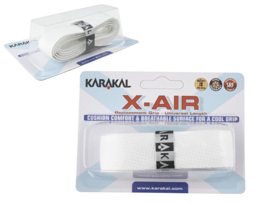 Karakal X-Air Ersatz-Griffband für Tennis, Badminton, Squash Weiß weiß von Karakal
