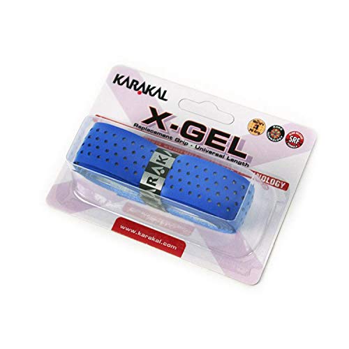 X-Gel Basisgriffband von Karakal, für Tennis-, Badminton- und Squash-Schläger geeignet, blau von Karakal