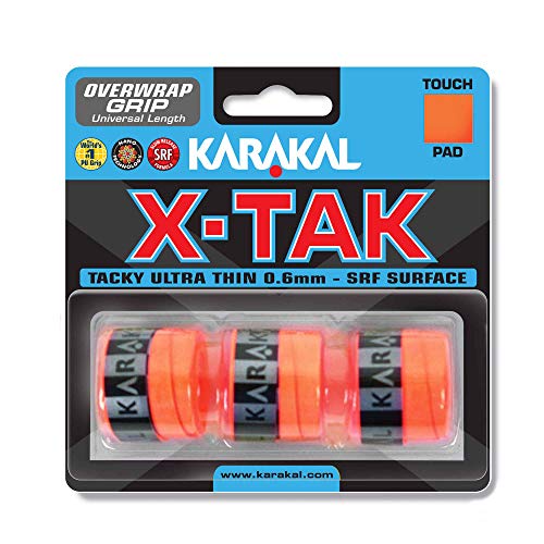Karakal x-tak Outdoorzelt Grip – Pack von 3, Orange von Karakal
