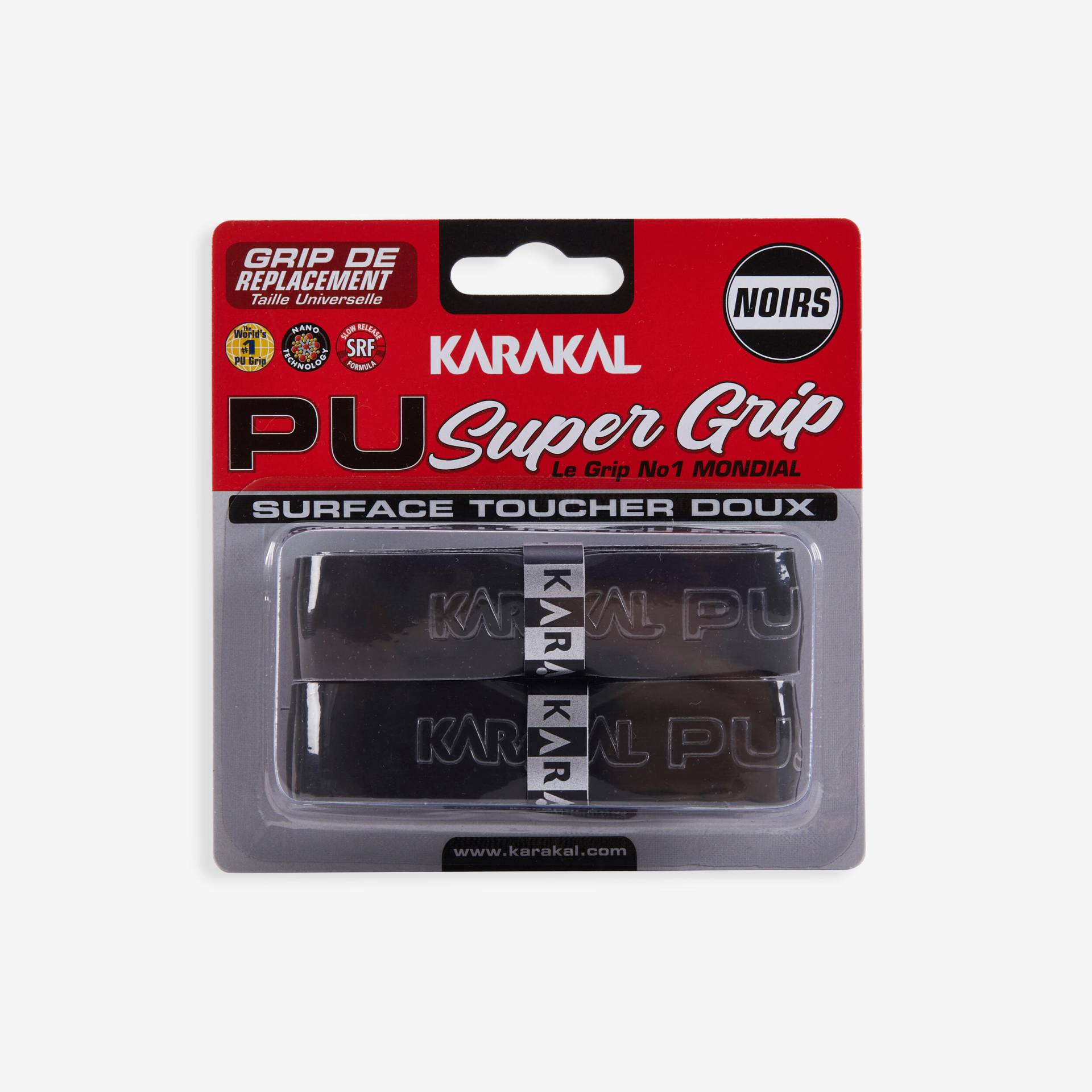 Squash Griffband - PU Super Grip 2 St. schwarz von Karakal