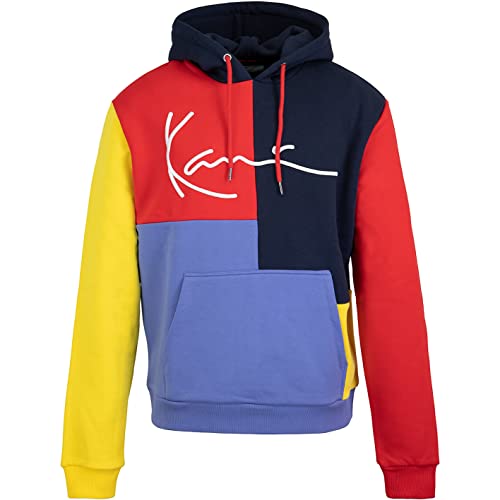 Karl Kani Signature Block Hoody (XL, Navy/Yellow/red) von Karl Kani