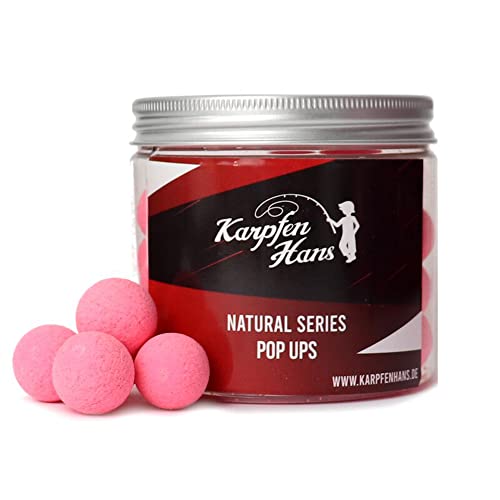 Karpfenhans Pop Ups Natural Series Pop Up Baits 75 Gramm Karpfenangeln (Erdbeere, 15) von Karpfenhans