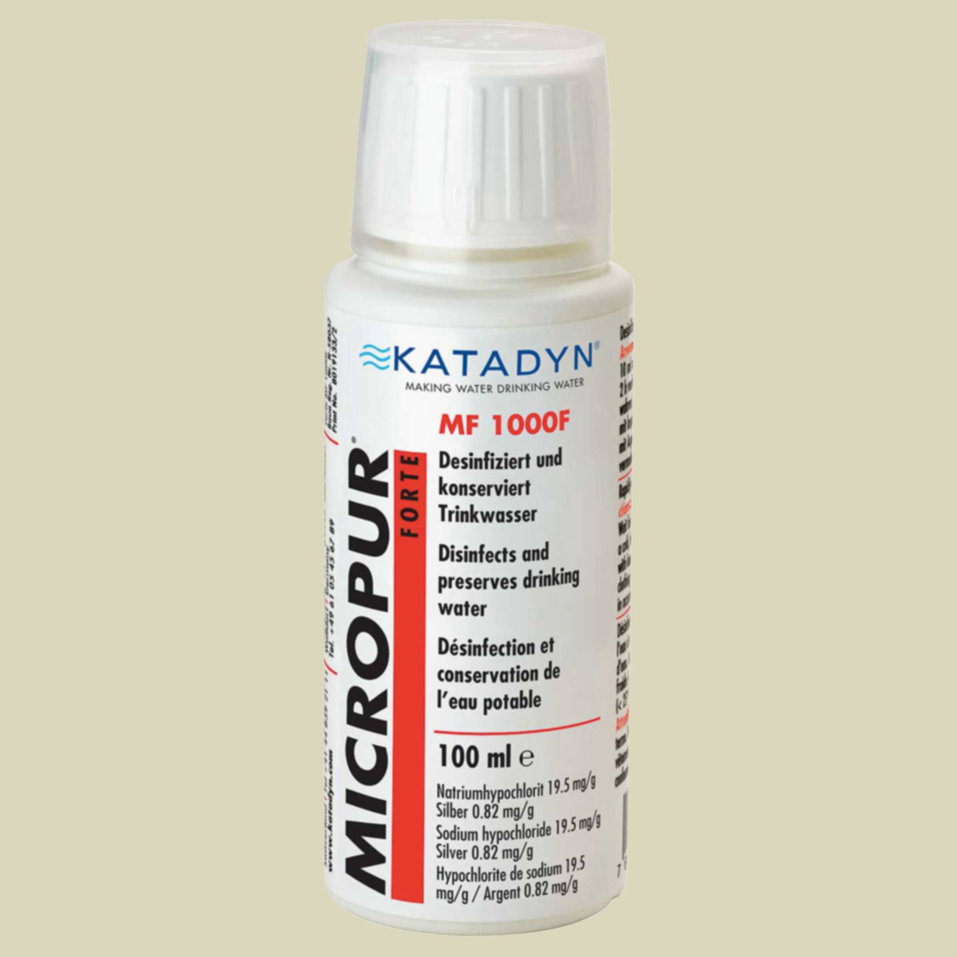 Micropur Forte MF 1&#039;000F Inhalt: 100 ml von Katadyn