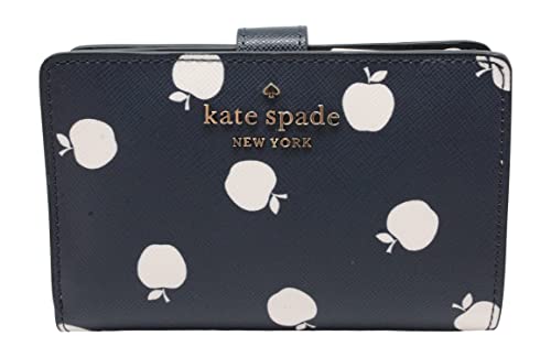 Kate Spade Staci Medium White Apple Compartment Bifold Wallet Blazer Blue Multi, Blazer Blue Multi, Geldbörse von Kate spade new york