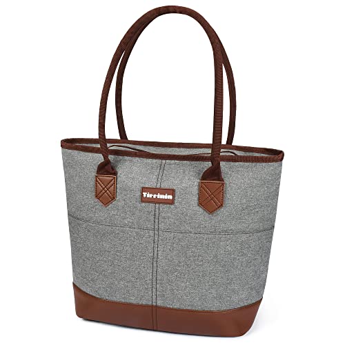 Kato Tirrinia Faltbar Kühltasche Groß mit wasserdichte Isolierte 20L, Gross Einkaufstasche Isoliertasche Tote Tasche mit Reißverschluss, Ideale Thermotasche Picknicktasche Lunchtasche, Grau von Kato Tirrinia