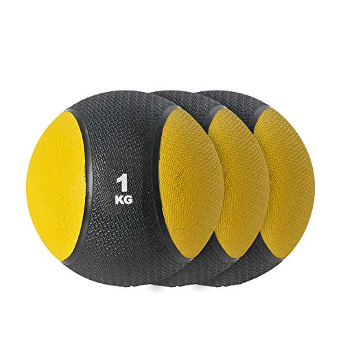 3x KAWANYO Medizin Ball - 1kg 3er Set Gewichte Krafttraining Full Body Workout von Kawanyo