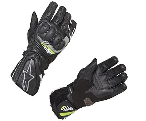 Kawasaki Alpinestars Lucca Leder Motorrad Handschuhe Gr.S schwarz von Kawasaki