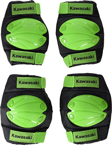 Kawasaki KX100 Kinder Knie und Ellenbogenpolster, M grün von Kawasaki