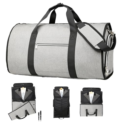 Foldable Garment Bag - Multi-Functional Luggage Bag, Fashionable Travel Clothing Bag | Large Capacity Foldable Duffel Bags with Shoulder Strap, Flight Bag, Nylon Tote Bag with Zipper for Clothing von Kbnuetyg