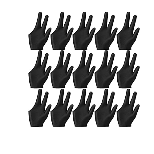 Kcvzitrds Atmungsaktive Billard Handschuhe Billard Handschuhe Billard Handschuhe für die Linke und Rechte Hand Universelle 3 Finger Queue Handschuhe Queue Sport Handschuhe,15 von Kcvzitrds