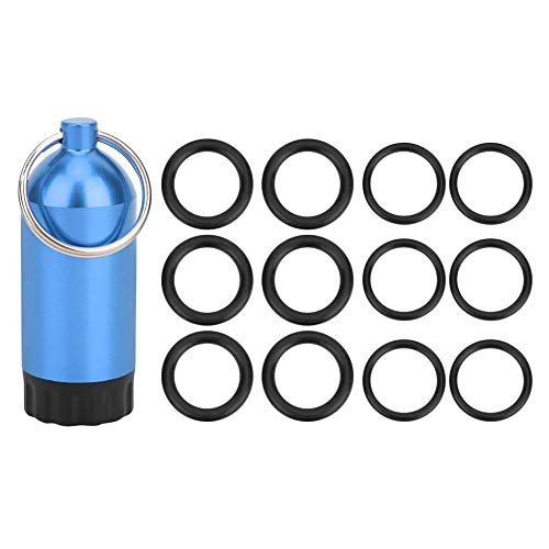 Mini-Zylinder-Aufbewahrungsflasche + O-Ringe, Dichtring des Tauchzylinderventils O-Ringe Mini-Zylinder-Aufbewahrungsflasche OR-MT02(Blau) von Keenso