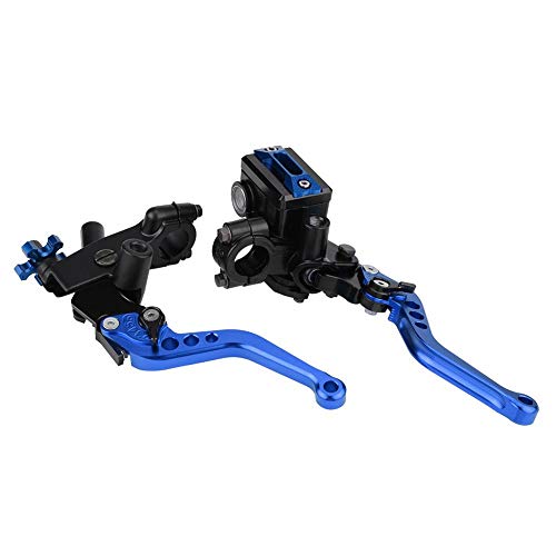 Keenso 1 Paar einstellbare Brems- und Kupplungshebel, 7/8 Zoll Universal-Reservoirhebel für Hauptbremszylinder von Motorrädern(Blau) von Keenso