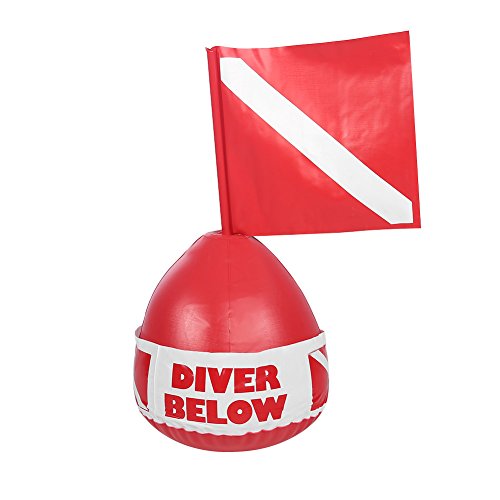 Keenso Aufblasbarer Tauchschwimmer mit PVC-Tauchflagge, Schnelles Aufblasen, Zur Positionierung von Tauchsicherheitszubehör von Keenso