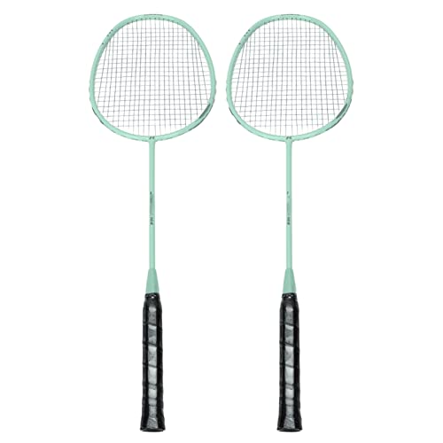 Keenso Badmintonschläger Set, 1 Paar Training Badmintonschläger Leichte Badmintonschläger aus Glas-Carbon-Legierung für Professionelles Training und Wettkampf Türkis von Keenso
