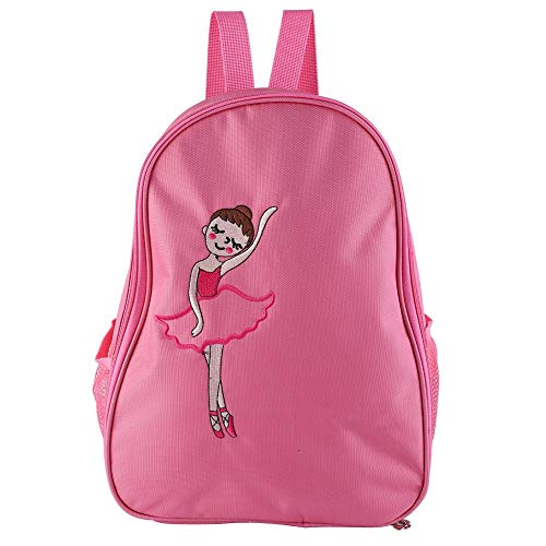 Keenso Dance Little Shoulder Sporttasche, Ballett Dance Bestickter Rucksack Kids Shoulder Sports Bag Geschenk für Mädchen(Rosa) von Keenso